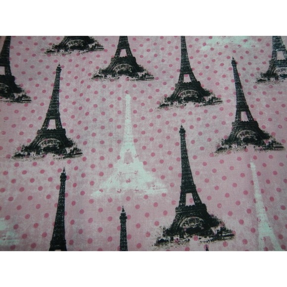 Fabric Other - New Pink Paris Cotton Fabric by the Yard 1 Yard - 36" X 44" Pre-Cut Sewing Craft
